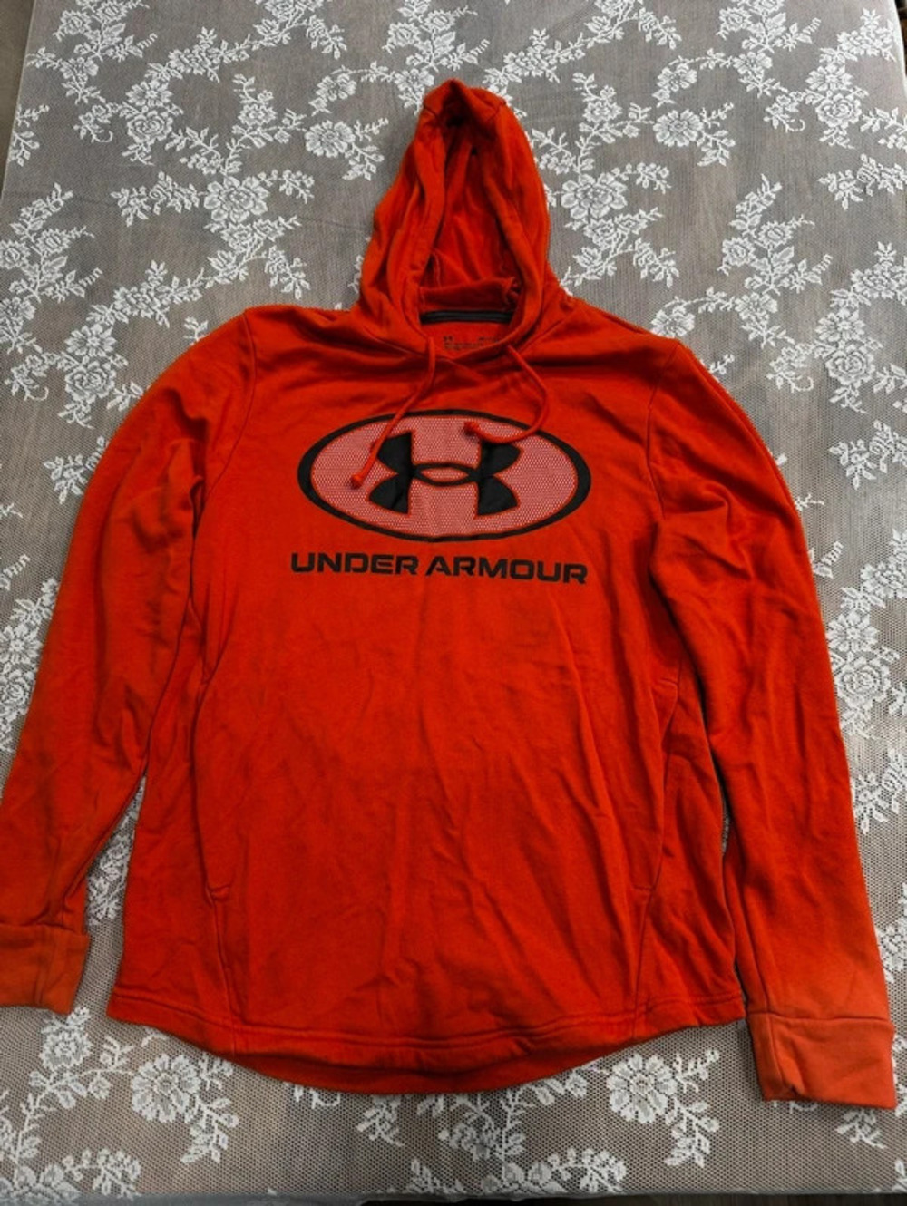 orange UA pullover hoodie